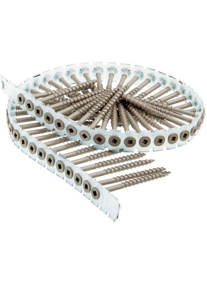 Senco Senco Duraspin Screw Number 8 by 2-1/2-Inch All Purpose Exterior Wood Collated Screw (800 per Box) (08D250W)  - Image 1