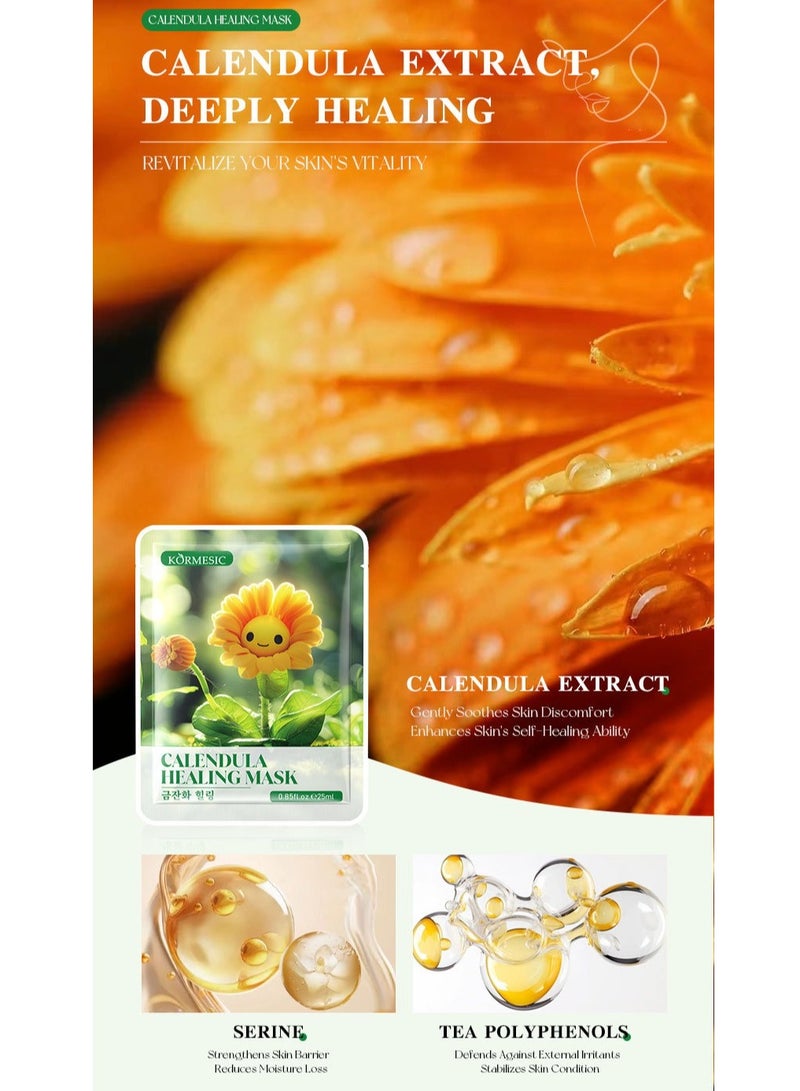 Kormesic Calendula Essence Mask - 25ml x 5 Sheets  - Image 2