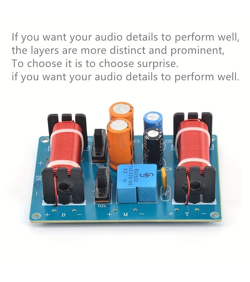 Audiophile 3 Way Bookshelf Speaker Crossover High Mid Low Frequency Divider HiFi Audio Sound Quality Sound Effects Home Audio Equipment 1pc - Image 5