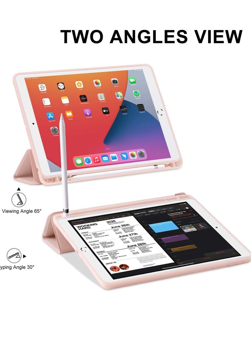 ELTRAZONE iPad 9th/8th/7th Generation case (2021/2020/2019) iPad 10.2-Inch Case with Pencil Holder [Sleep/Wake] Slim Soft TPU Back Smart Magnetic Stand Protective Cover Cases - Image 4