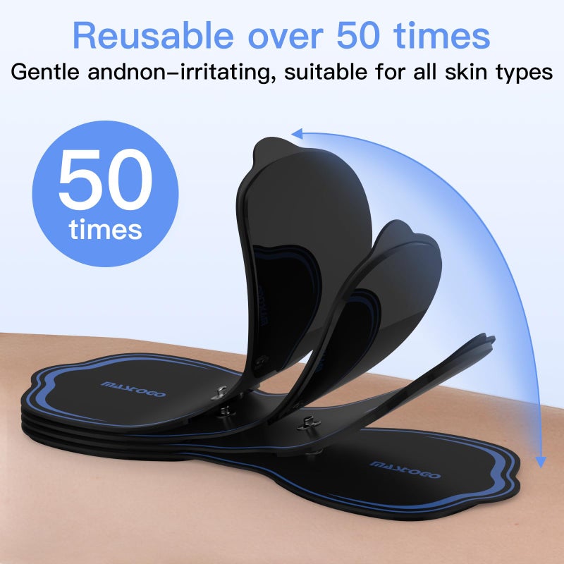 MASTOGO Wireless TENS Unit Electrode Pads Combo Set â€“ 8-Pack Multi-Size Electrodes, Reusable & Latex-Free Replacement Pads for Wireless TENS Units, 3.5mm Snap Connectors (for Multi-Site Pain Relief) - Image 5
