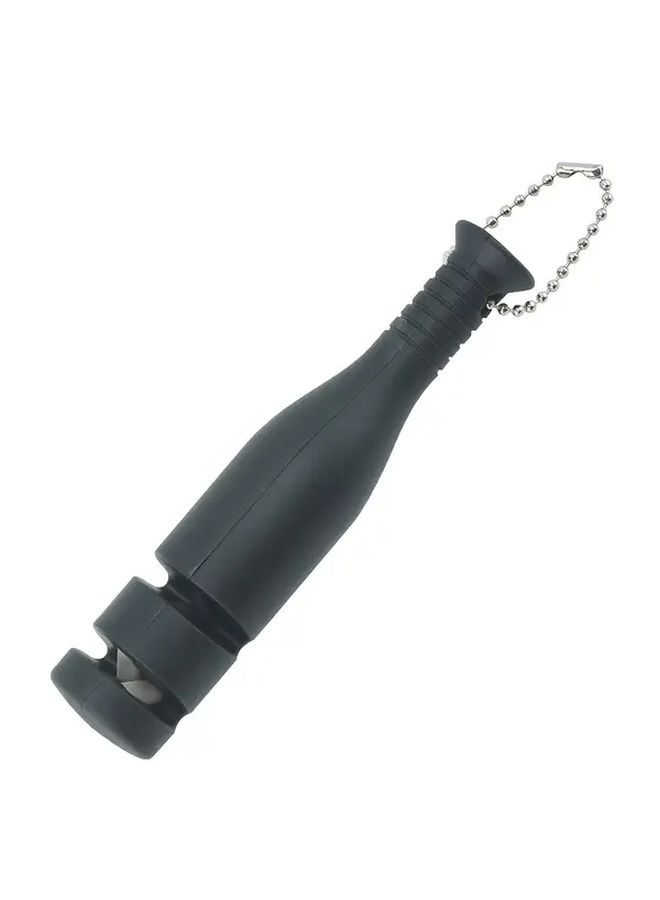 Bat Sharpener Portable Handheld Knife Sharpener Black Ergonomic Handle Fine And Coarse Grinding Stones Durable Plastic Construction For Outdoor Home Use Compact Design Sturdy Construction Kitchen Dining Essentials - Image 4