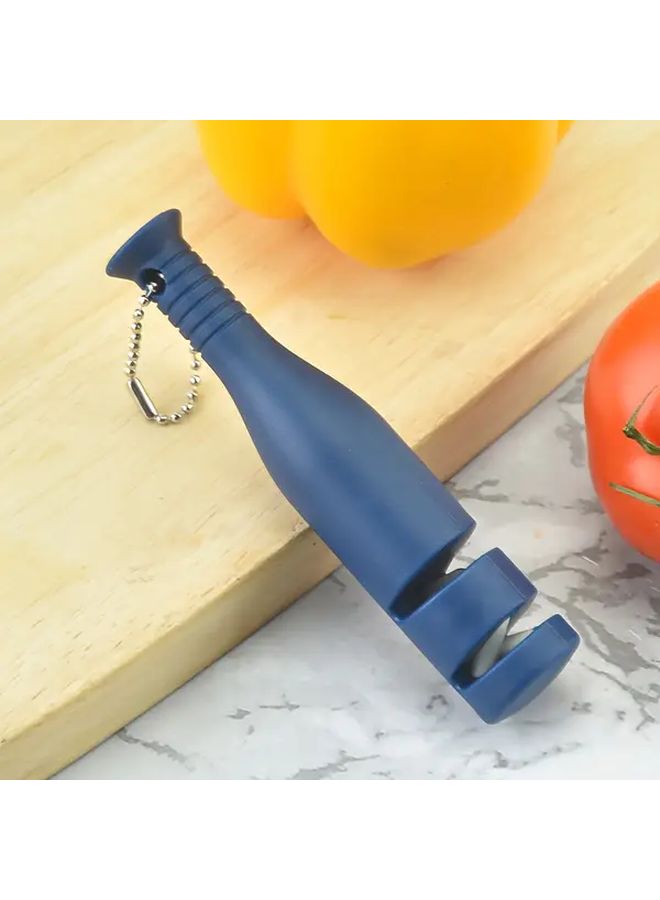Bat Sharpener Portable Handheld Knife Sharpener Black Ergonomic Handle Fine And Coarse Grinding Stones Durable Plastic Construction For Outdoor Home Use Compact Design Sturdy Construction Kitchen Dining Essentials - Image 5