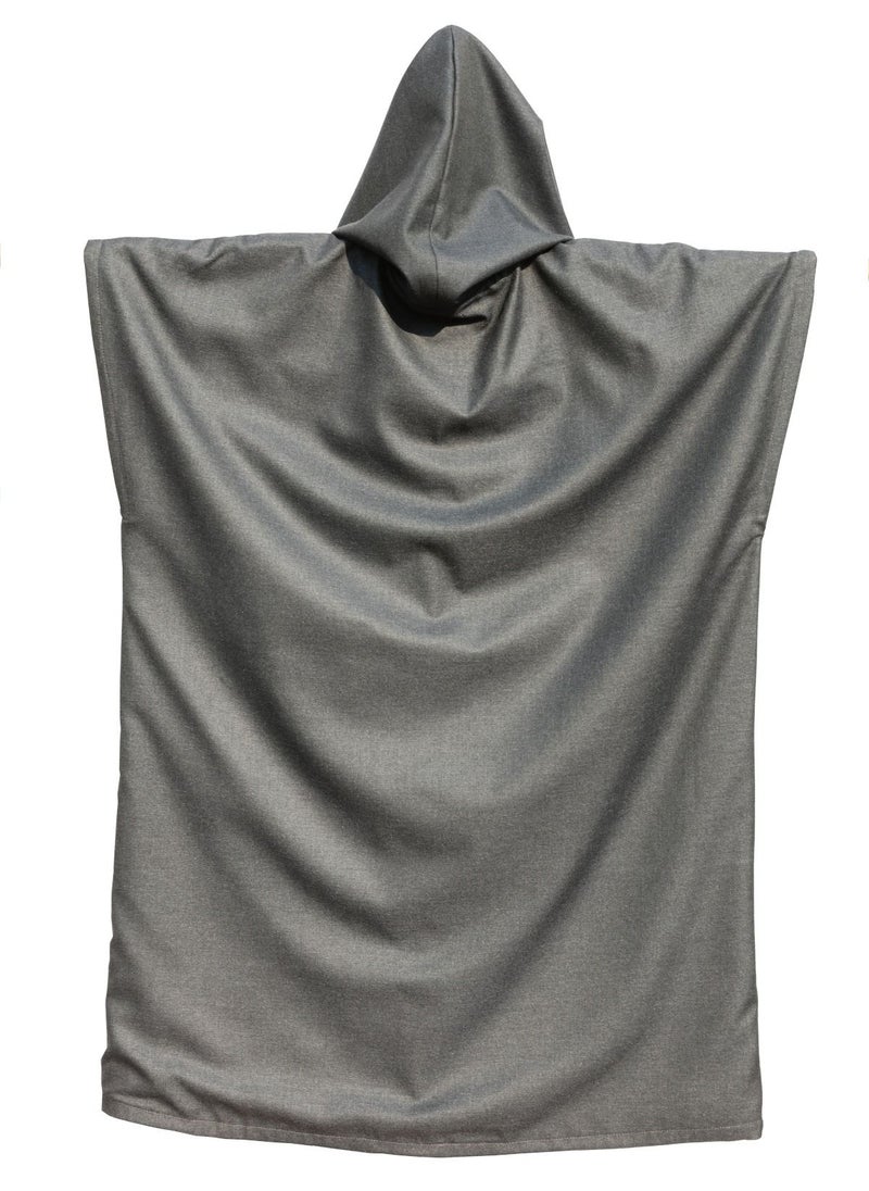 WILDCOOL - WILDCOOL Coat Sleeveless Beach Surf Poncho with Hood and Pocket Quick Dry Surfing Swimming and Diving Adult Easy Change in Public Size L - Image 1