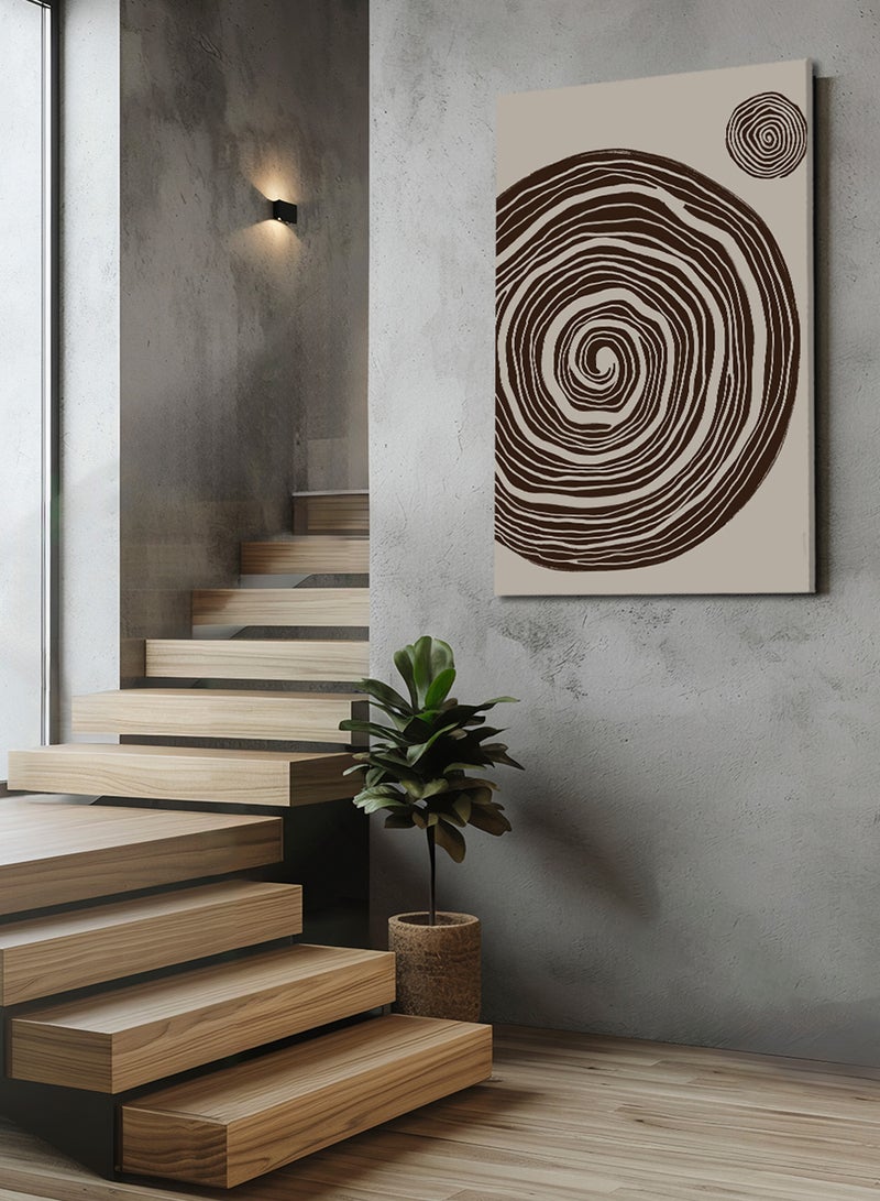 لوحة كانفاس على إطار خشبي بتصميم فن تجريدي - Image 1