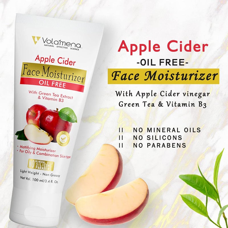VOLAMENA WITH DEVICE Volamena Apple Cider Vinegar Face Cream Light Weight Oil Free Mosturizer Cream For Face Acne Prone Skin 100 ml  - Image 2