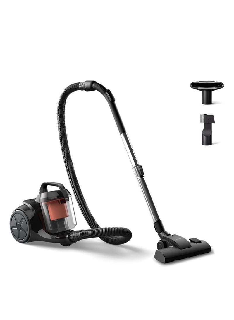 Philips 1000 Series Bagless Vacuum Cleaner 1.3 L 1200 W XB1042/10 Deep Black & Coral - Image 1