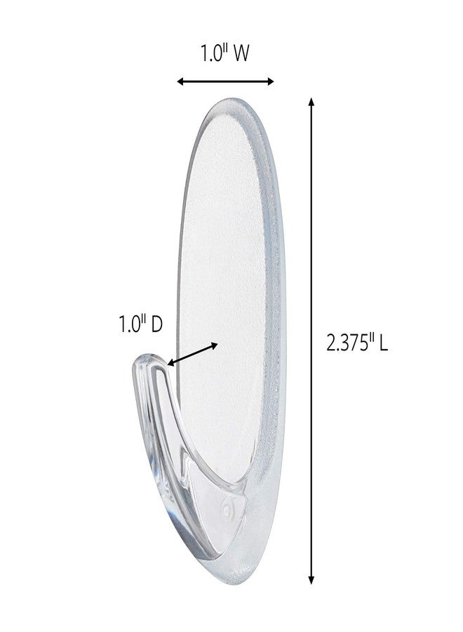 كوماند خطافات بيضاوية من كوماند، للاستخدام الداخلي، 6 خطافات، 10 شرائط، ديكور بدون إتلاف (17092CLR-6ES) - Image 2