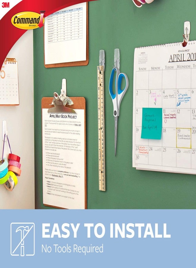 كوماند خطافات بيضاوية من كوماند، للاستخدام الداخلي، 6 خطافات، 10 شرائط، ديكور بدون إتلاف (17092CLR-6ES) - Image 3