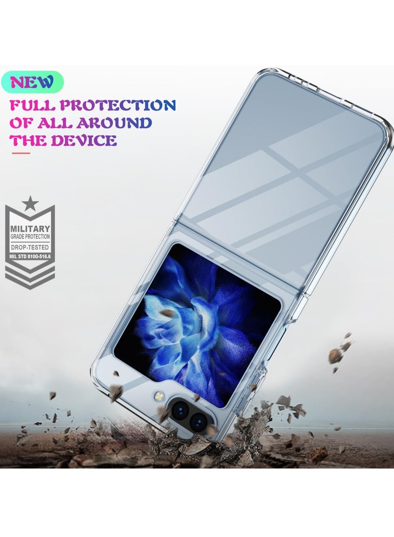 ELTRAZONE Case for Samsung Galaxy Z Flip 5 Cover Back Clear Transparent Slim Thin Premium Hard Crystal Shockproof Protective Case for Samsung Galaxy Z Flip 5 - Image 2