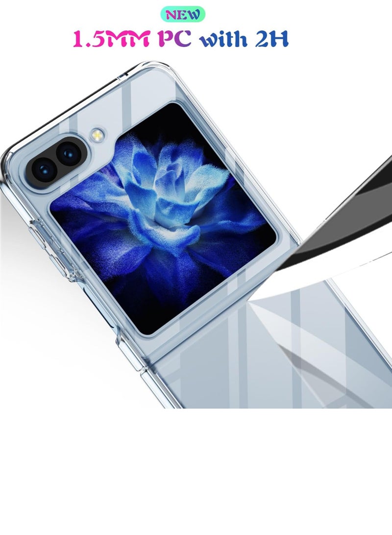 ELTRAZONE Case for Samsung Galaxy Z Flip 5 Cover Back Clear Transparent Slim Thin Premium Hard Crystal Shockproof Protective Case for Samsung Galaxy Z Flip 5 - Image 3