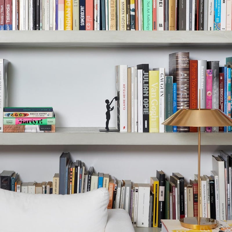 Balvi The Library Metal Bookend – Decorative and Functional Book Holder for Home and Office – Sturdy Black Design with Anti-Slip Bumpers – Ideal Gift for Book Lovers – Sujetalibros - Image 4