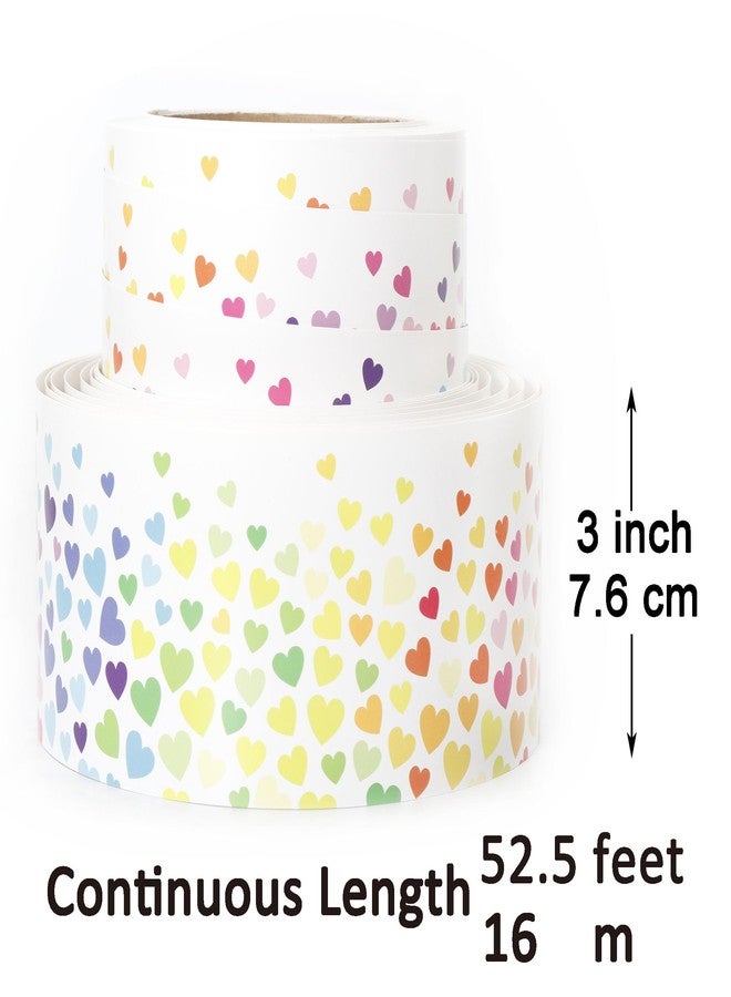 Youngever 52.5 ft Bulletin Board Borders for Classroom Decoration, Heart Design - Image 2