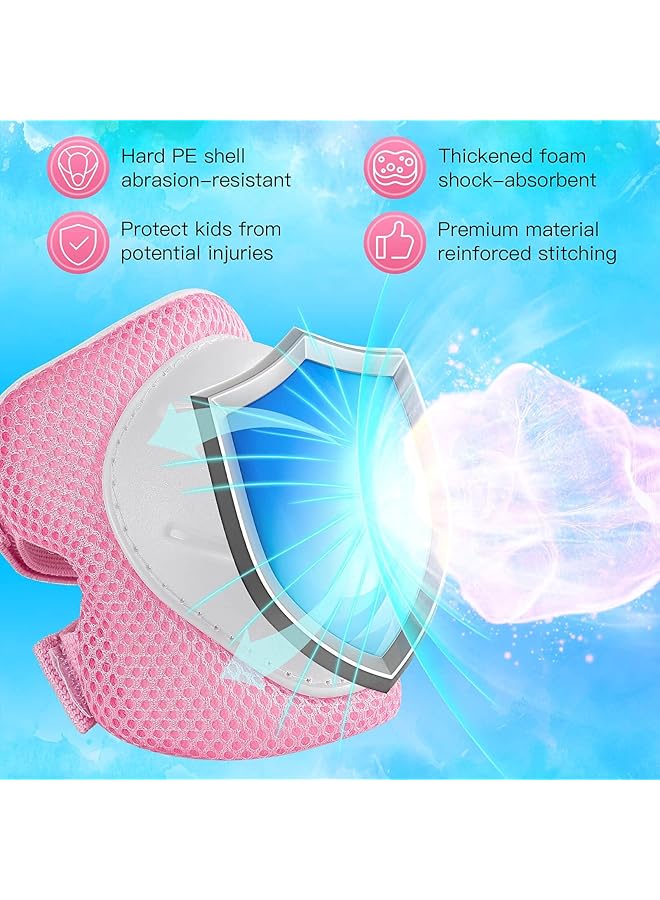 X spring Kids Protective Gear Elbow Pads 6 In 1 Set With Knee Pads And Wrist Guards Durable And Adjustable For Comfort Kids Knee Pads And Elbow Pads Set Perfect For Skating Cycling Scooter Etc - Image 3