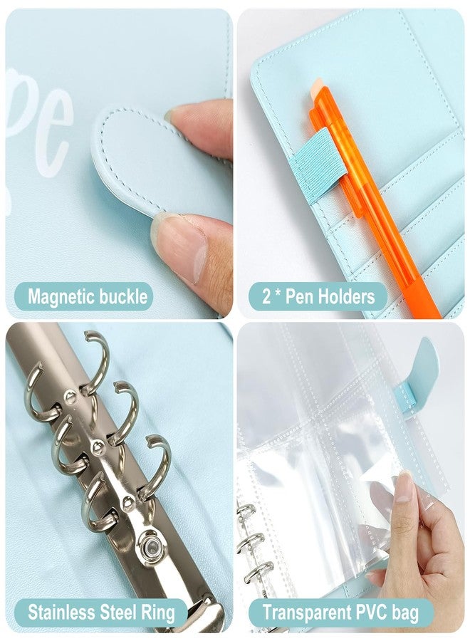 POUYRBA 100 Envelope Challenge Binder, Leather 52 Week Money Saving Challenge Binder Easy and Fun Way for 100 Envelopes Money Saving Challenge Budget Binder for Budgeting Planner & Saving Money - Image 3