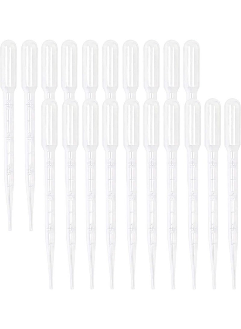 3ML Disposable Plastic Essential Oils Graduated Transfer Pipettes Squeeze Dropper Makeup Tool for Small Amounts Liquid Measuring Mixing Blending and Diy Fragrance Soap Lipbalm Making, 20PCS - Image 1