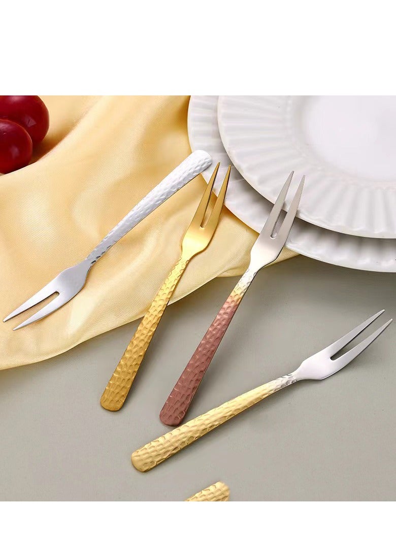 Dessert Forks Set of 6, 5.2 inches, Stainless Steel Cocktail Forks, Appetizer Forks, Fruit Salad Forks, Suitable for Parties, Hotels, Restaurants, Dishwasher  - Image 2