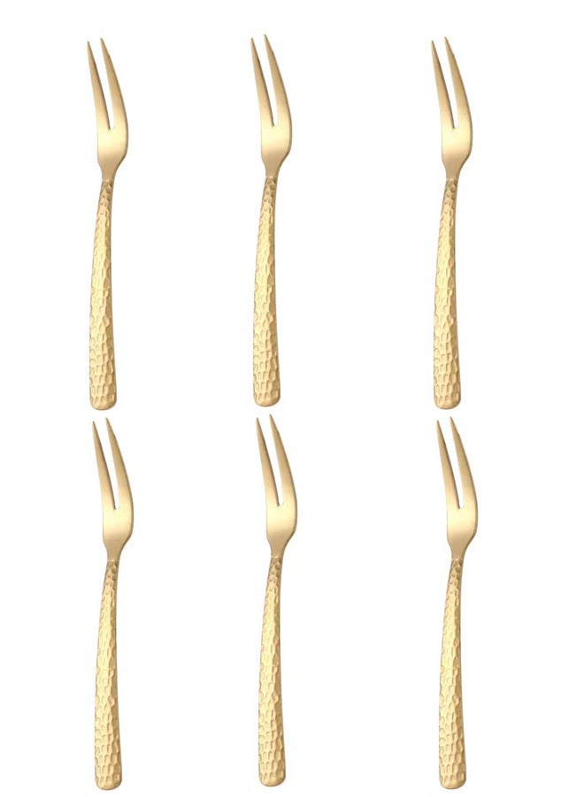 Dessert Forks Set of 6, 5.2 inches, Stainless Steel Cocktail Forks, Appetizer Forks, Fruit Salad Forks, Suitable for Parties, Hotels, Restaurants, Dishwasher  - Image 1