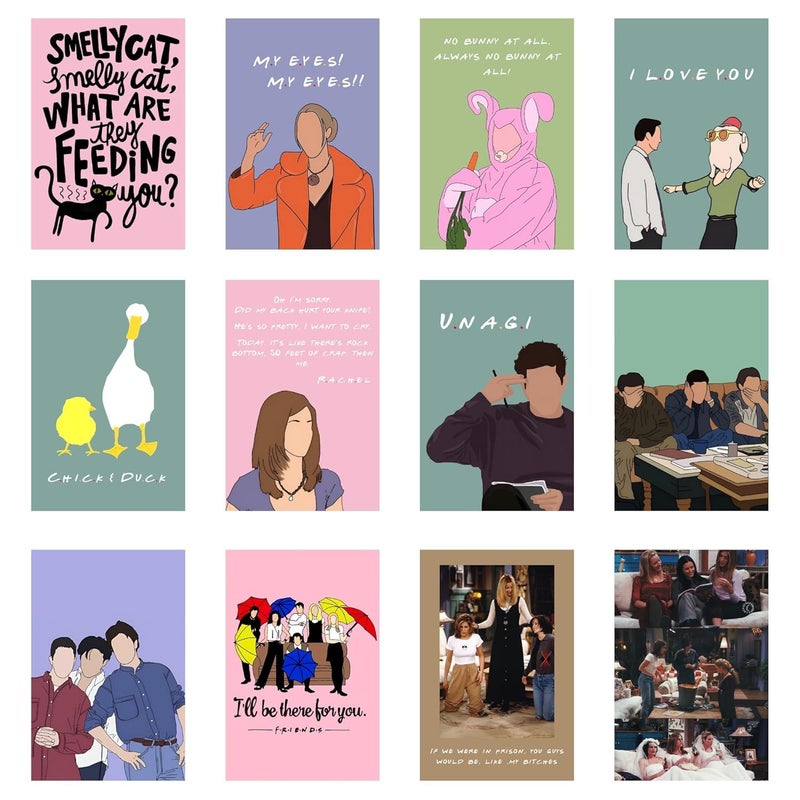 Friends Collection Posters | Set of 30 | 4x6 inch each | Wall Collage Kit, aesthetic posters, wall posters aesthetic | Room Decor Photo Collection| Posters for Room Decoration  - Image 3