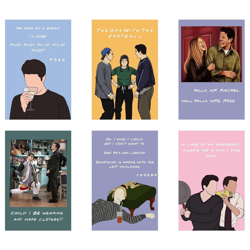 Friends Collection Posters | Set of 30 | 4x6 inch each | Wall Collage Kit, aesthetic posters, wall posters aesthetic | Room Decor Photo Collection| Posters for Room Decoration  - Image 5