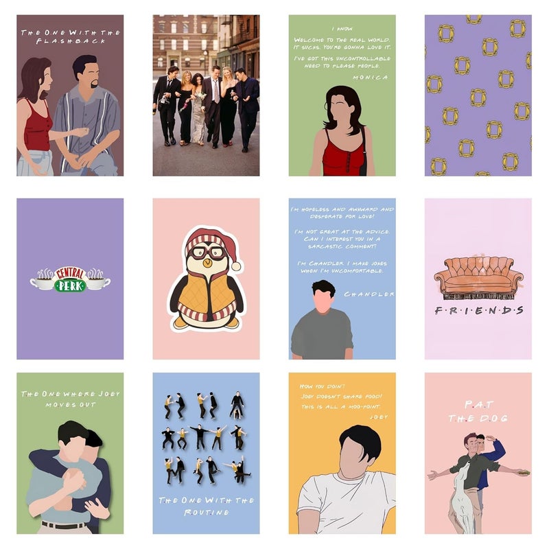 Friends Collection Posters | Set of 30 | 4x6 inch each | Wall Collage Kit, aesthetic posters, wall posters aesthetic | Room Decor Photo Collection| Posters for Room Decoration  - Image 4
