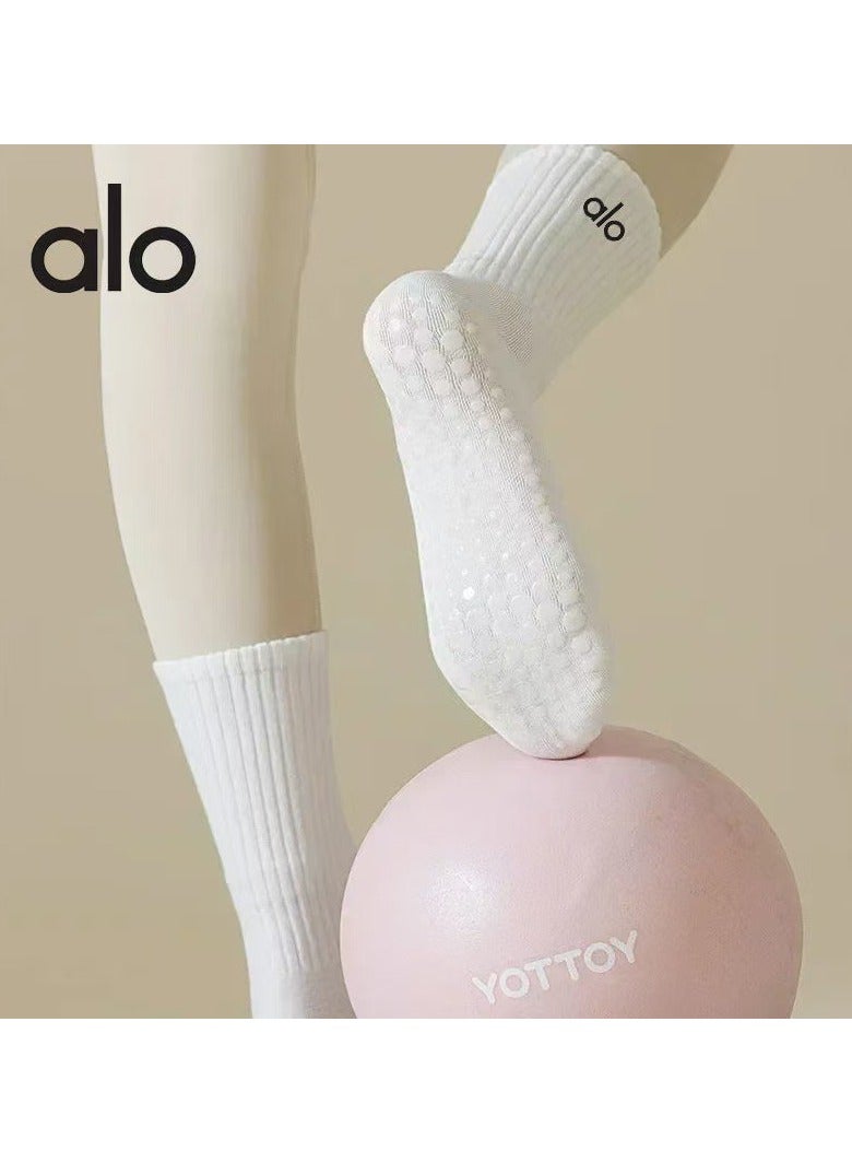 alo alo yoga sports pure cotton socks, sweat-absorbing, odor-proof, running and fitness long tube, men's and women's one-piece set  - Image 1