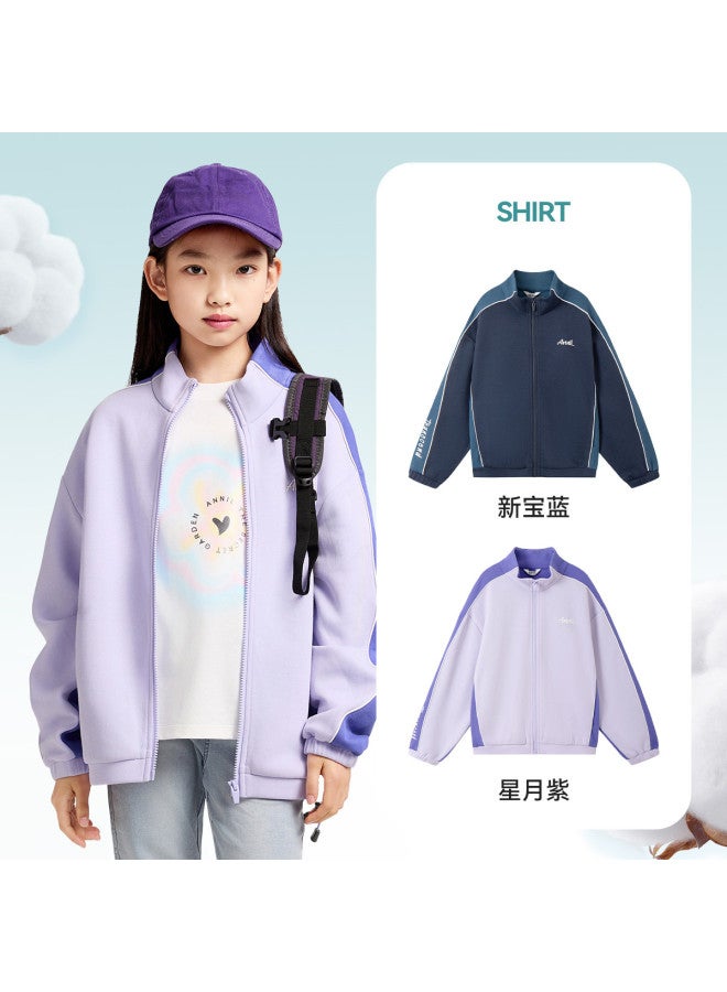 Annil Kids' Baseball Jacket 2025 Spring New - Lyocell Smooth & Skin-friendly, Round Neck For Outdoor Spring Outings (unisex) - Image 3