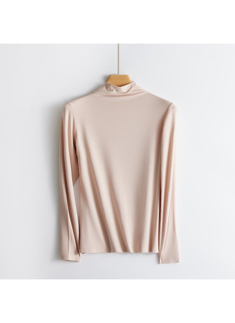 Generic - Womens Modal Turtleneck Slim Warm Base Layer 1111# skin color - Image 1