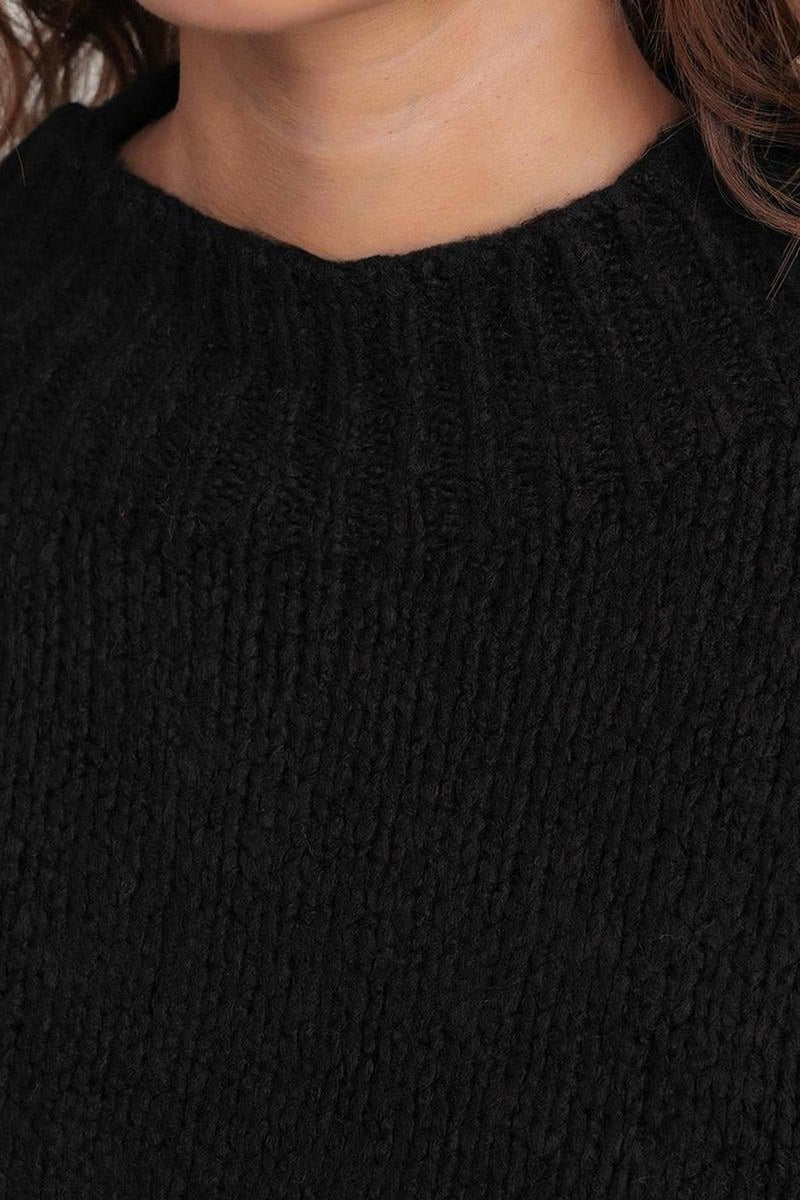 Mixray Relaxed Fit Crew Neck Thick Knit Sweater - Image 5