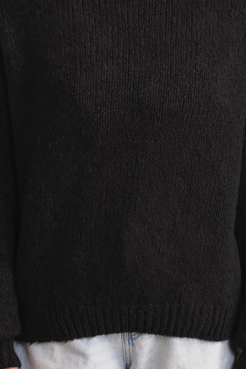 Mixray Relaxed Fit Crew Neck Thick Knit Sweater - Image 4
