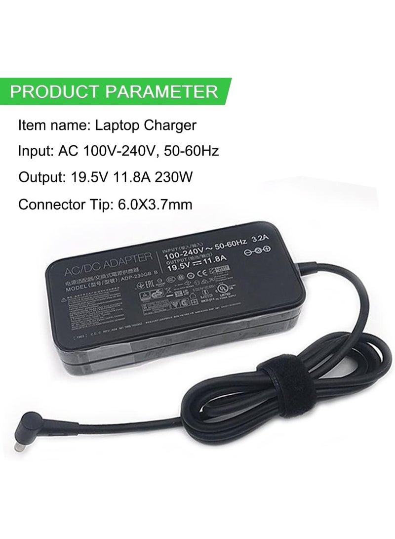 Terabyte New 19.5 V 11.8A 230W Laptop Replacement Charger Fit for Asus ADP-230GB B ROG FX95G FX95D FX95DU FX86F VX60G GL504GS GX501 GX501V GX501VI GX502GW GX701 GA502DU GU502GU AC Power Adapter - Image 3