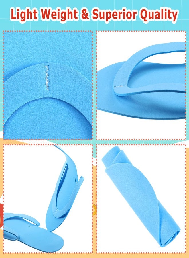 JenPen 60 Pairs Disposable Pedicure Slippers Foam Flip Flops Disposable Flip Flops Multi Color Foldable Pedicure Slippers for Guests Salon Spa Hotel Women(Bright Colors) - Image 3