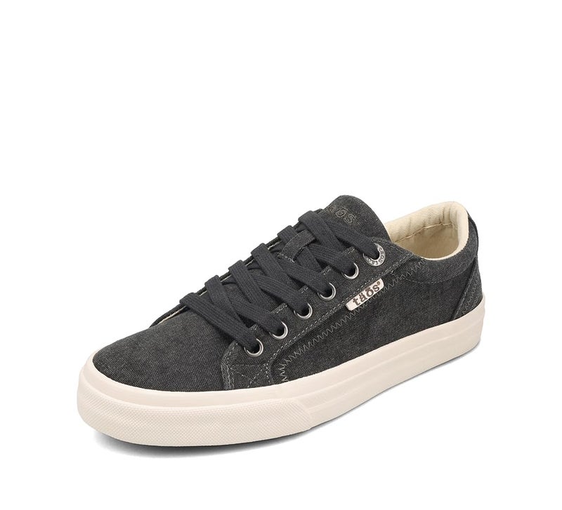 Taos Plim Soul Women's Sneaker-Stylish Platform Sneaker with Curves & Pods Removable Footbed, Arch Support, Classic Design for Everyday Fashion, All Day Comfort Charcoal Wash Canvas 7 (M) US - Image 1