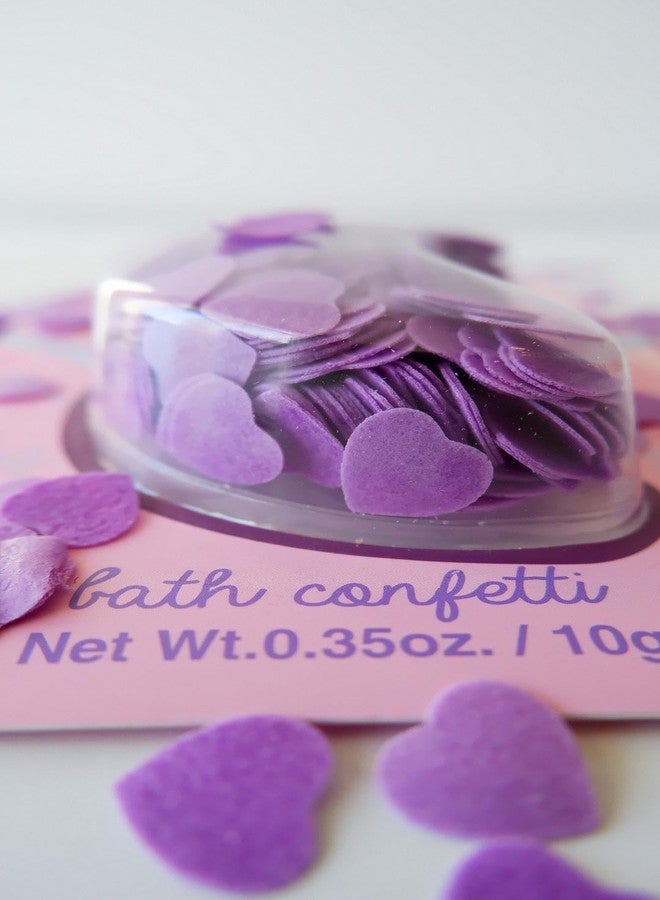 MOROZKISPA Bath Soap Confetti Viola Heart Shape Purple Paper Soaps Fun Scented Melting Soap Pentals Christmas Birthday Valentines Day Holiday Gift for Adults, Kids, Teens (Viola - Image 2