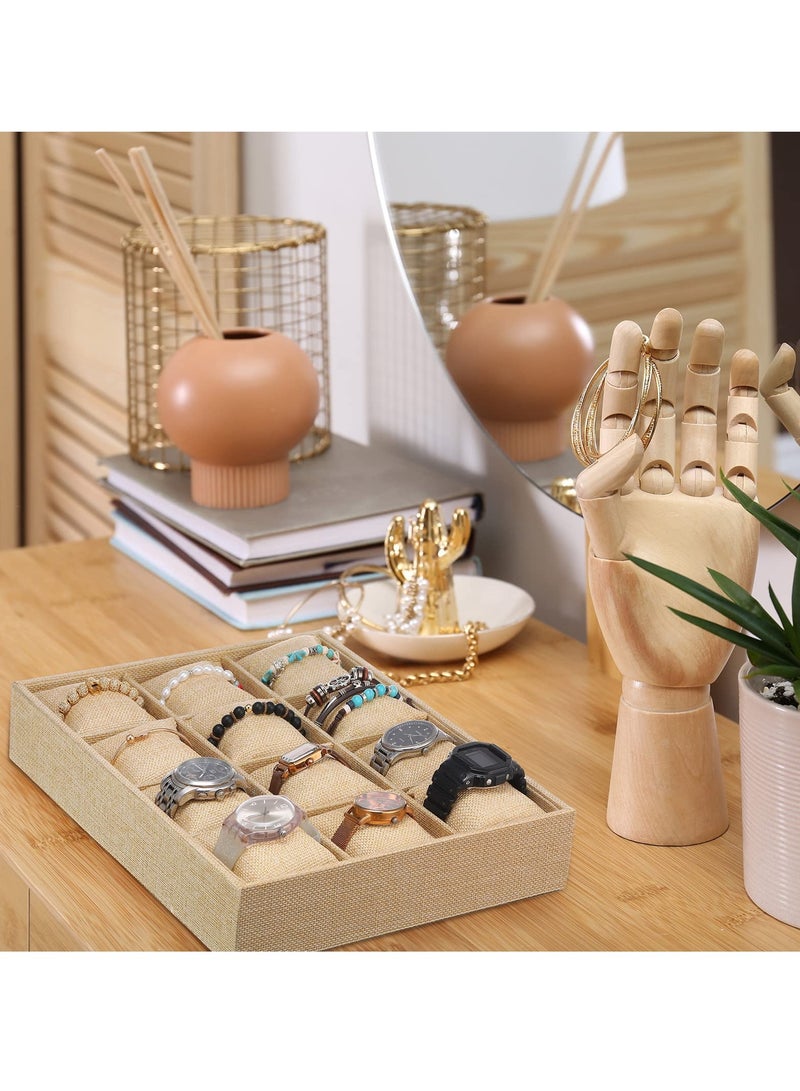 Captaintech 3 Pcs Wooden Watch Storage Tray, Jewelry Organizer Tray Jewelry & Watch Display Tray for Display Watch Bracelet Bangle - Image 3