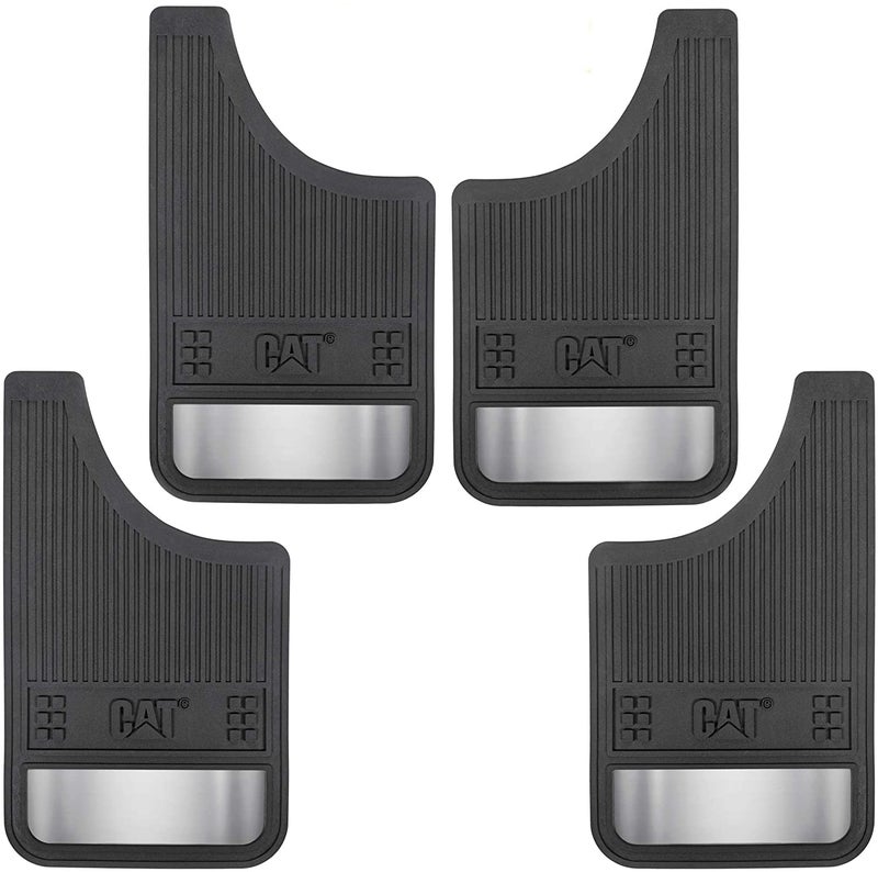 Caterpillar Heavy Duty Splash Guards Pro Mud Flaps Fenders - Ultra Tough Dirt/Slush Protection with Night Reflectors - Easy Installation (CAGD-080+CAGD-080_ALT) Front/Rear Tires, 4 Count (Pack of 1) - Image 1