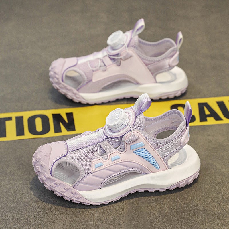 Children'S Sandals For Boys And Girls Summer Style Baotou Soft Sole Outdoor Sports Tracing Shoes Big Children'S Beach Shoes - Image 2