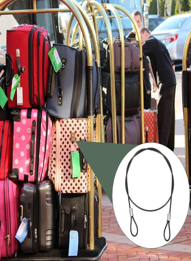 YOKIVE 4 Pcs Safety Cable Locks, Stainless Steel Security Wire Ropes with Double Loop | Great for Homes Doors Fences (Black, 2=Ft, 2mm Dia) - Image 4