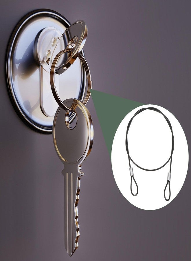 YOKIVE 4 Pcs Safety Cable Locks, Stainless Steel Security Wire Ropes with Double Loop | Great for Homes Doors Fences (Black, 2=Ft, 2mm Dia) - Image 3