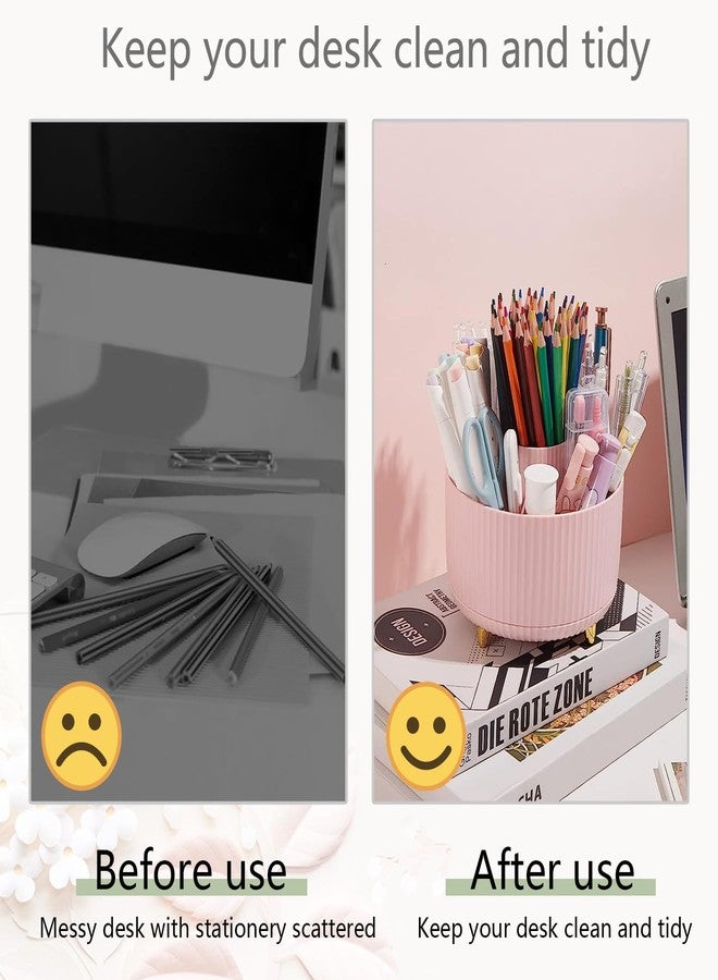 suniya Office Supplies,Desk Accessories,with Stapler,Tape Dispenser,Staple Remover,Scissor,Ballpoint Pen,Sticky Notes,Clear Tape,Staples,Desk Organizer,Phone Stand,Binder,Index Tabs,Best gift set(Pink) - Image 4