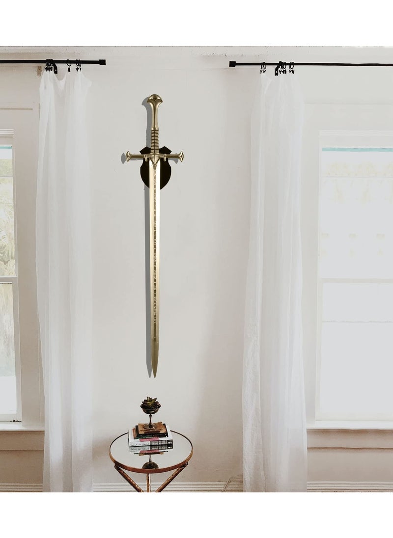 KASTWAVE - Wall mounted sword rack sword hook wall mounted display rack single sword vertical wall mounted general sword rack wall mounted display rack sword dagger axe key knife animation (Black 1 pack) - Image 1