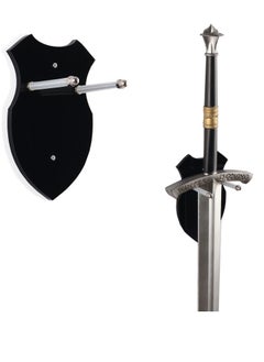 KASTWAVE Wall mounted sword rack sword hook wall mounted display rack single sword vertical wall mounted general sword rack wall mounted display rack sword dagger axe key knife animation (Black 1 pack)  - Image 1