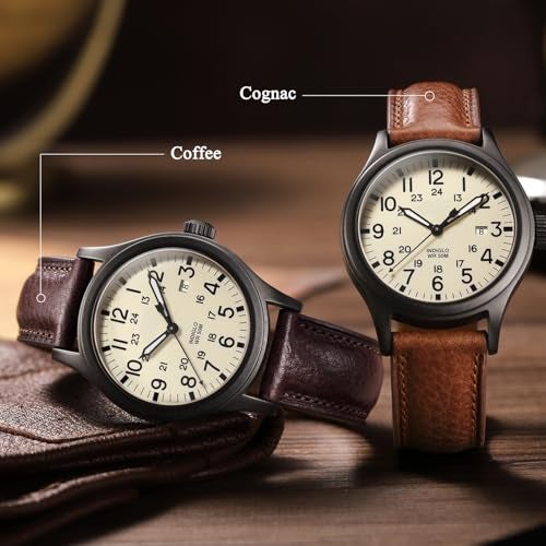 Getalia Italian leather Watch Band Tuscany Natural Vegetable-Tanned Full Grain Genuine Leather, Skin-Safe, Quick Release Replacement Watch Straps for Men and Women Thick and Soft (Cognac Width-20mm) - Image 3