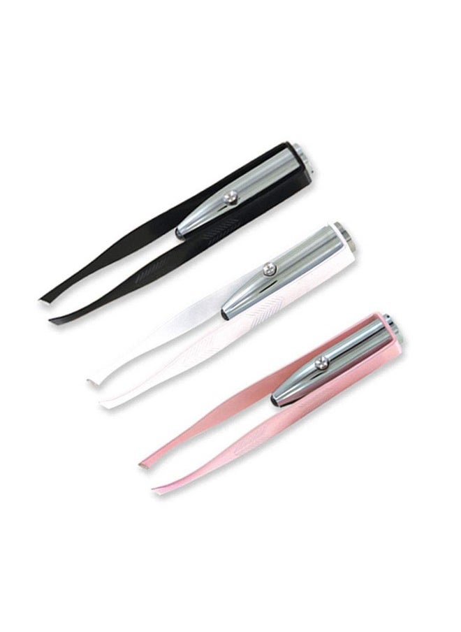 1st Choice 1st Choice 3 Stainless Steel Make Up LED Light Eyelash Eyebrow Hair Removal Lighted Tweezer  - Image 3