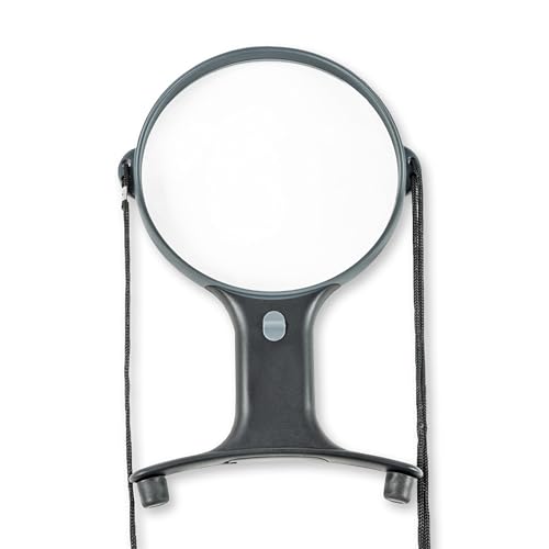 Carson Optical MagniShine LED Lighted 2x Power Hands-Free Magnifier (HF-66) , Black - Image 1