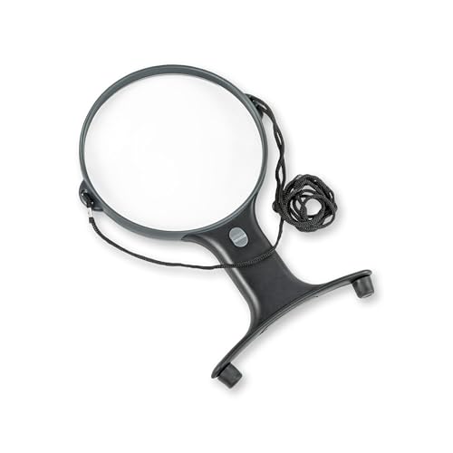 Carson Optical MagniShine LED Lighted 2x Power Hands-Free Magnifier (HF-66) , Black - Image 2
