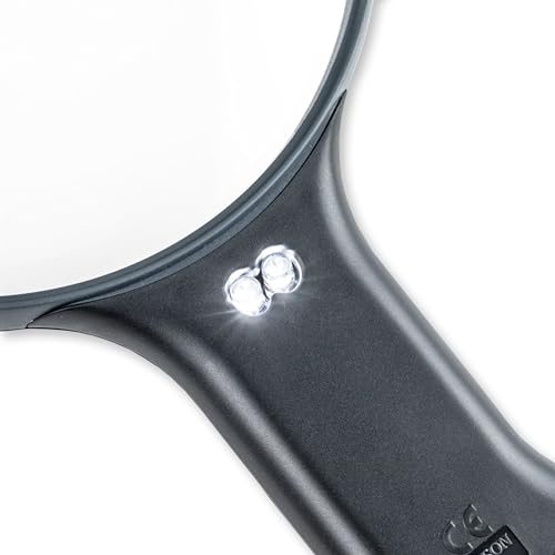 Carson Optical MagniShine LED Lighted 2x Power Hands-Free Magnifier (HF-66) , Black - Image 3