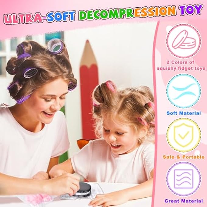 Dandin Taba Squishy Cat Set, Biscuit Stress Relief Toy, Fidget Toys Sensory Stress Toy for Christmas, Halloween, Birthday Gifts, Girls and Boys Pack of 4 - Image 4