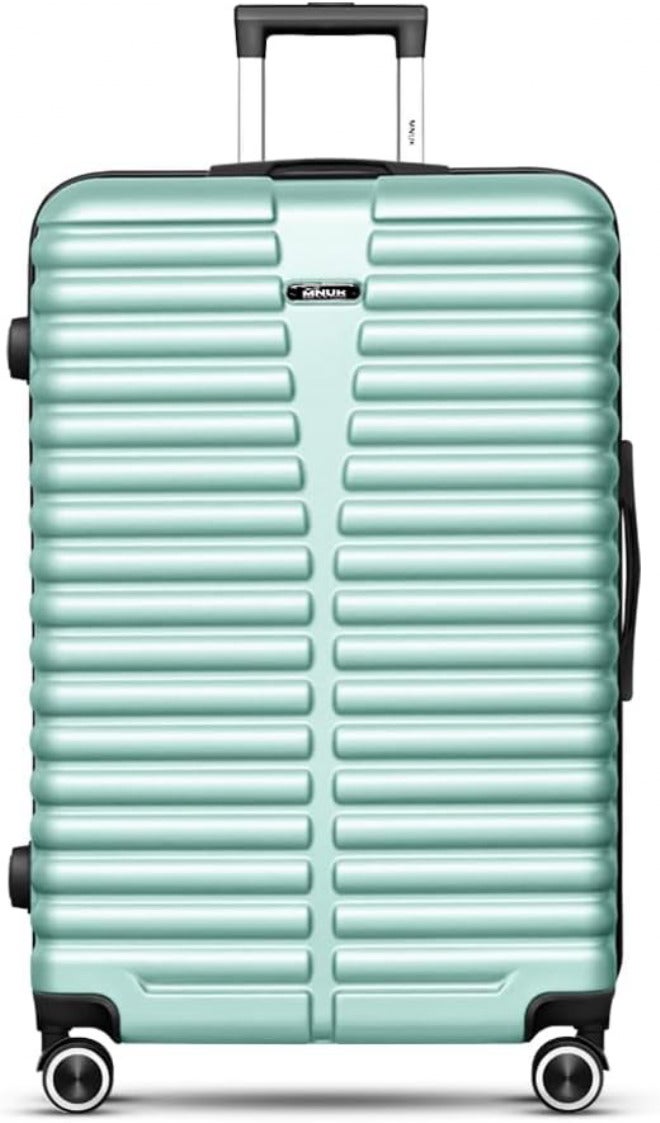 MNUK Destiny Carry-on Luggage | Hardside Soft Handle Trolley with TSA Lock | 360° 4 Wheeler (Pista green, Checked Luggage 28- Inch) - Image 1