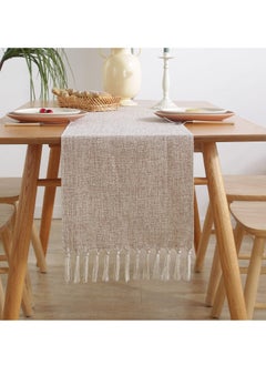 Table Runner Boho Style, Rustic Handmade Rustic Table Runner, 72 Inches Long Coffee Table Runner for Dining Party Holiday, Decorative for Home Dining Tea Kitchen (13*72 Inch)